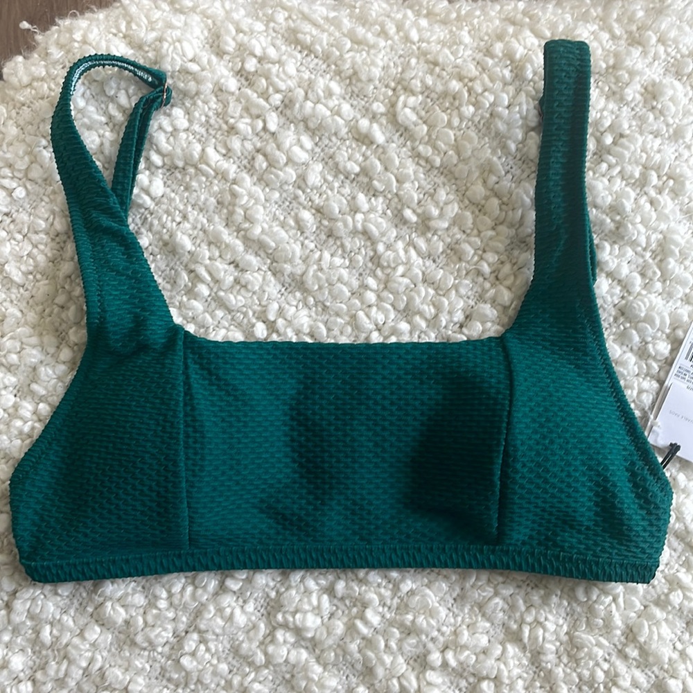 Green Target Bikini Top
